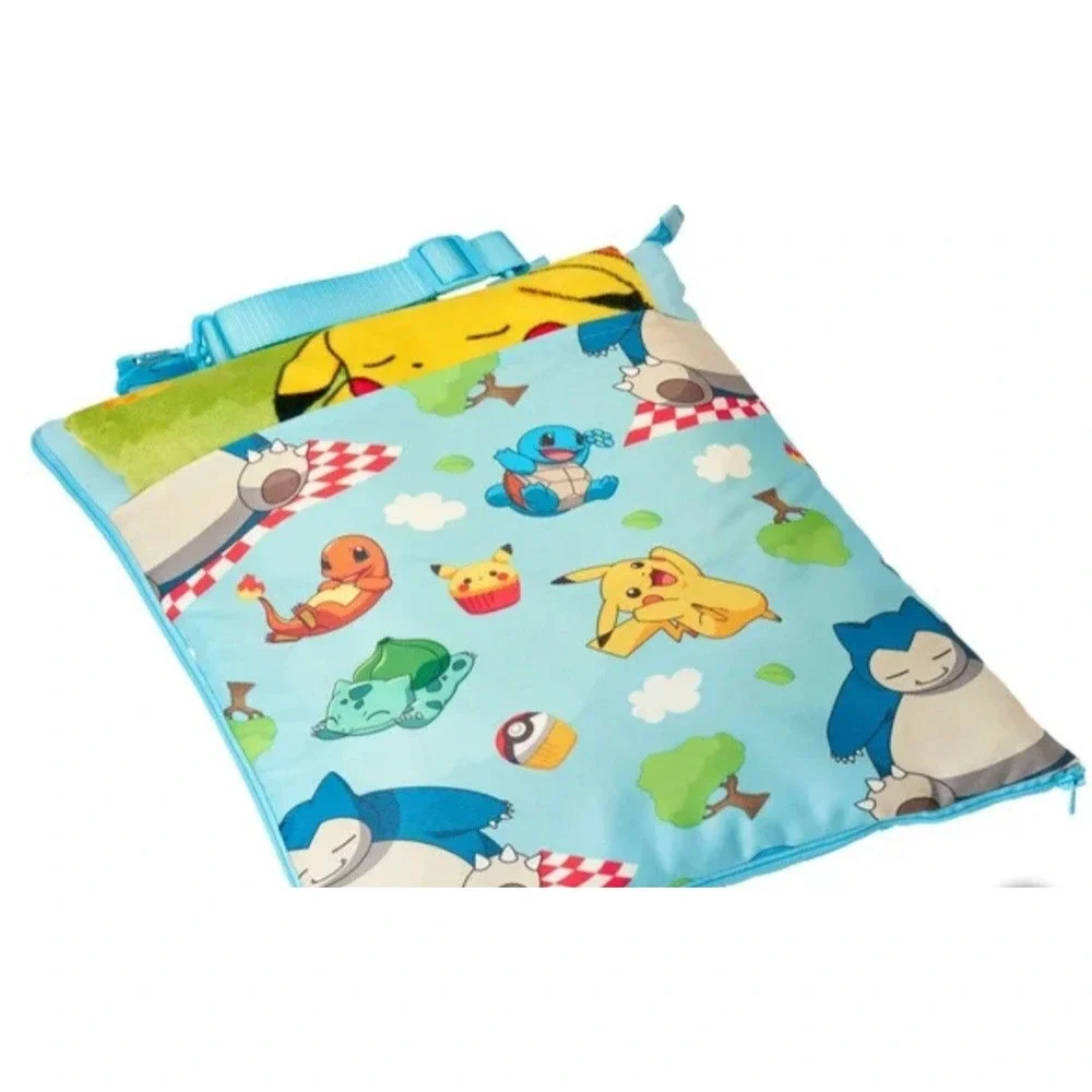 NEW Pokemon Outdoor Picnic Blanket & Beach Towel Set Zip‎ Closure Washable Gift